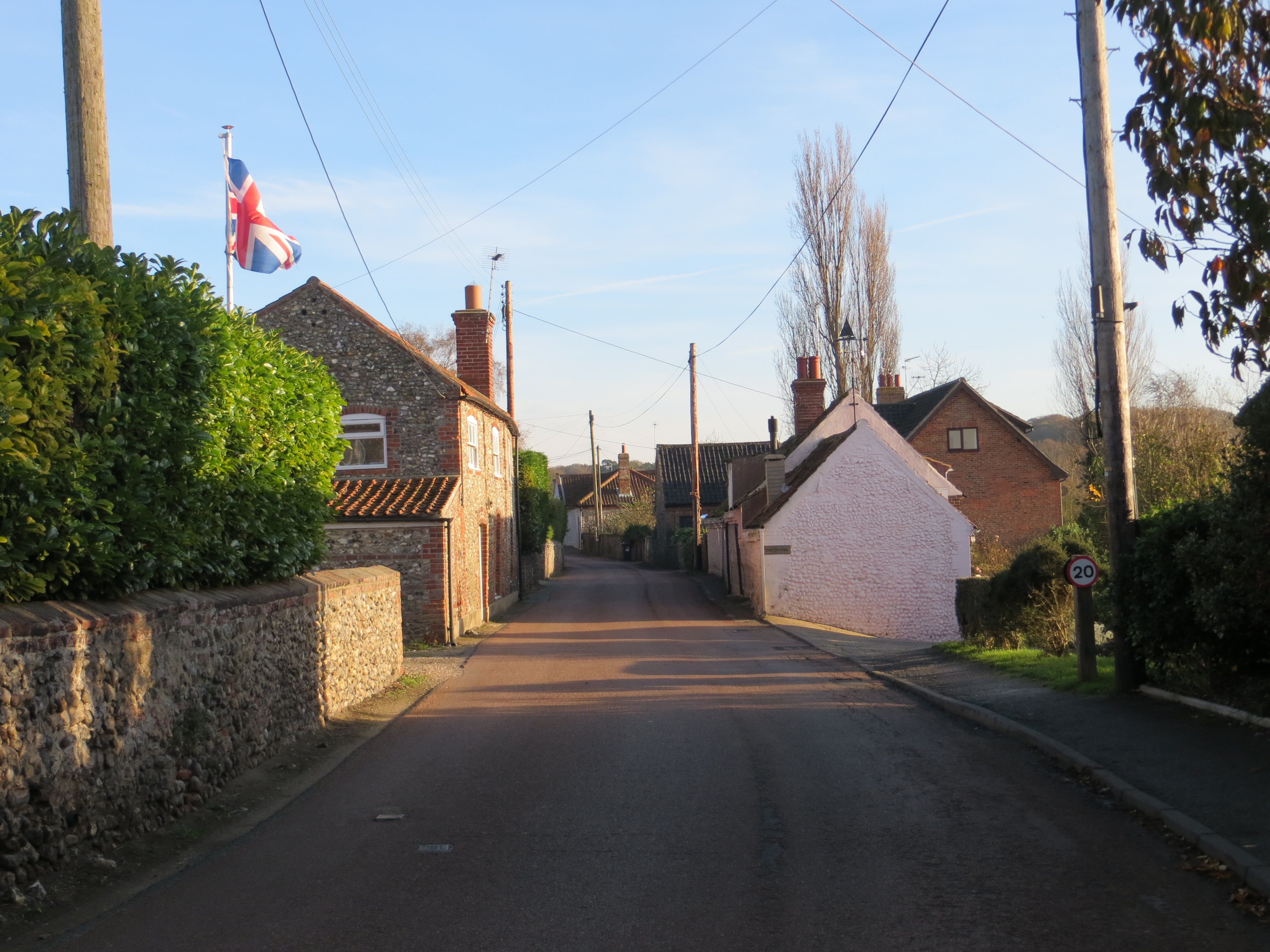 Road (A149) through Stiffkey