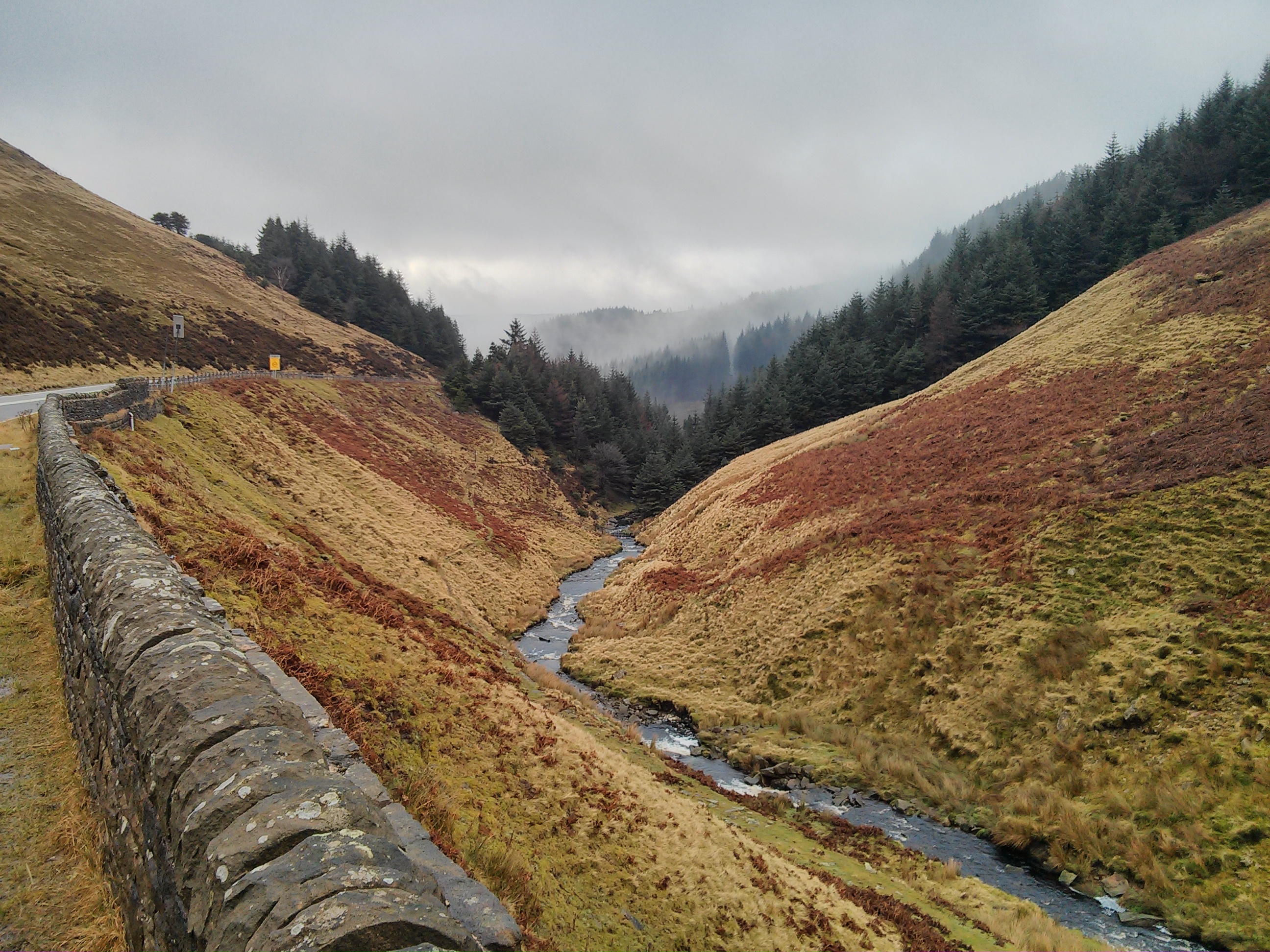 Valley beside Snake Pass — nearby landscape, photographed beside the A57
