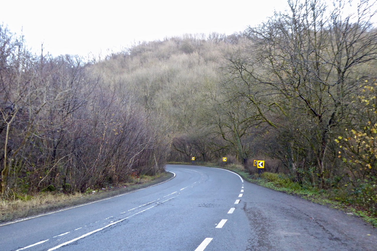A bend in the A5012