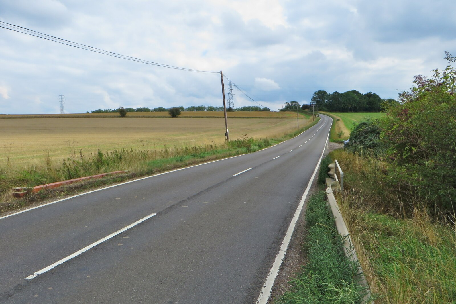 A507 going up the hill