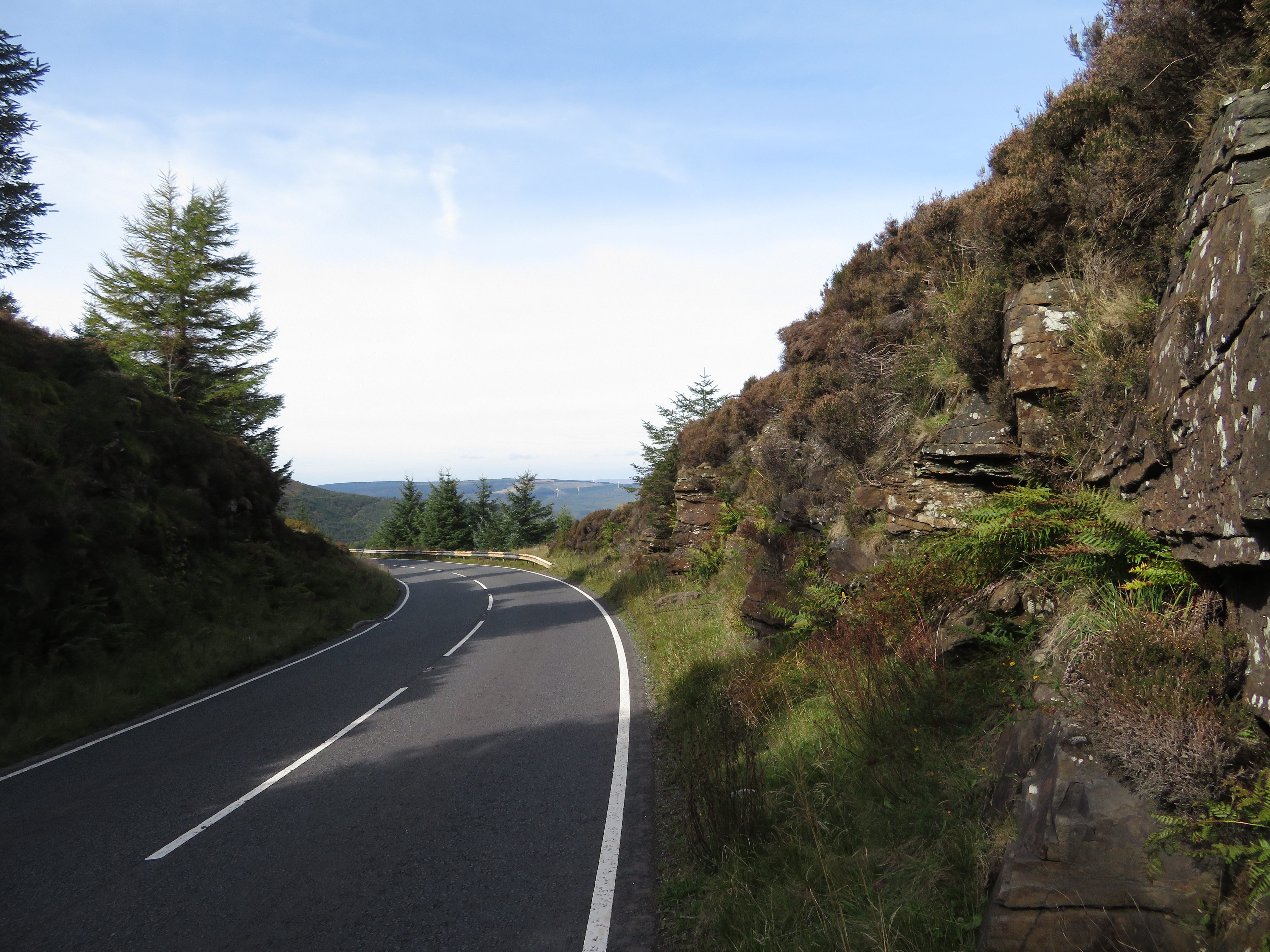 Hairpin bend on the A4061 Rhigos Mountain Road