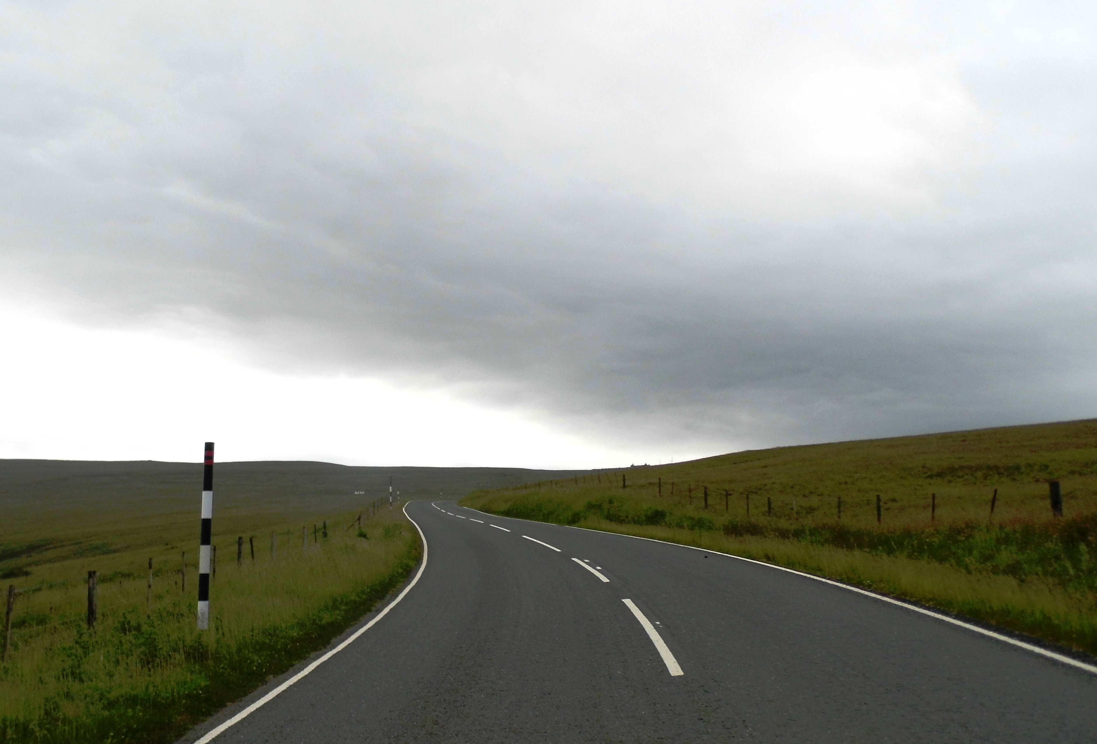 The A686 below Twotop Hill