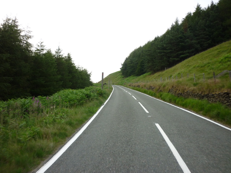 Heading up the A6024 to Holme Moss — nearby Holme Moss (optional visit or landscape; not necessarily visible from the road)